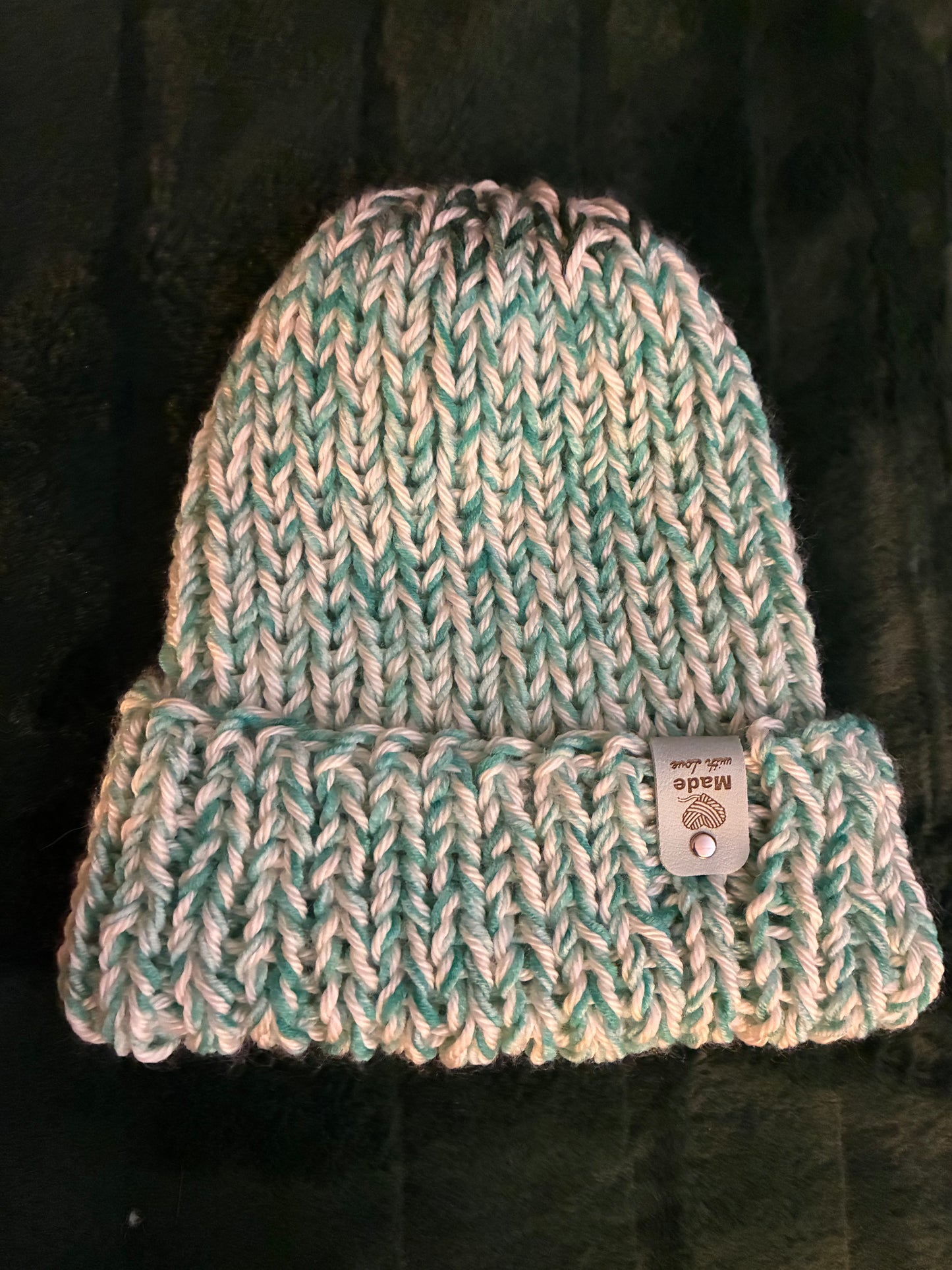 Green Teal Chunky Beanie